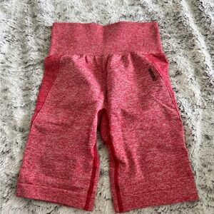 Gymshark Red Athletic Shorts High-Performance Moisture-Wicking